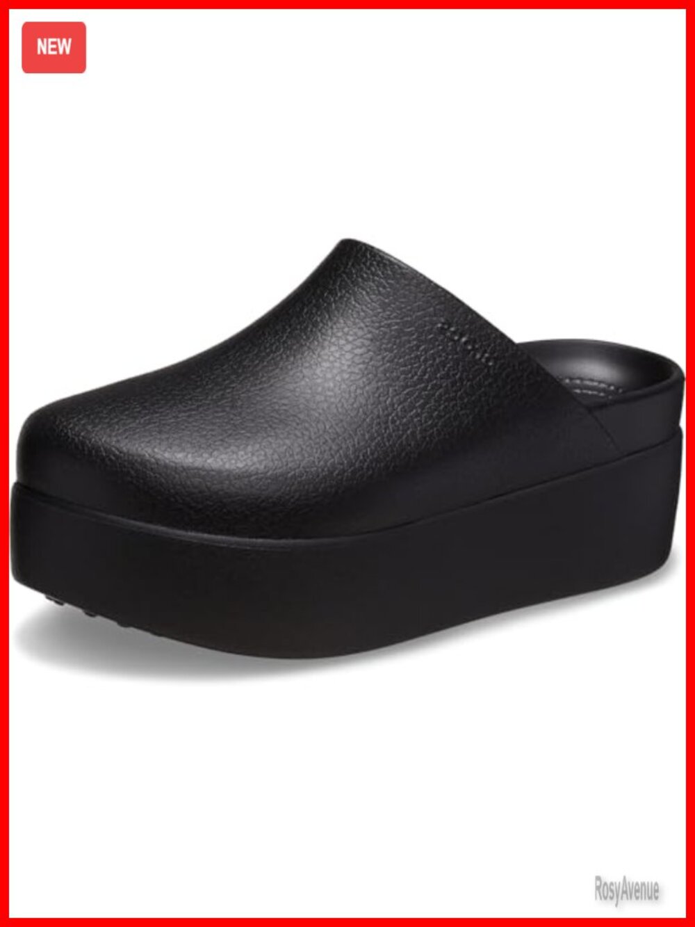 Platform Clog Mule Waterproof Slip-On Casual Shoe